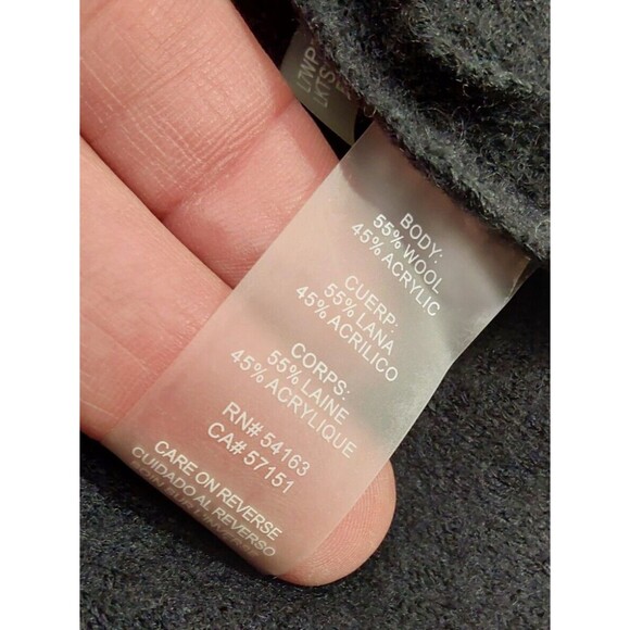 Karl Lagerfeld Womens Cardigan Wool Blend Pockets Tweed Fringe Black Old Money S - Picture 4 of 12